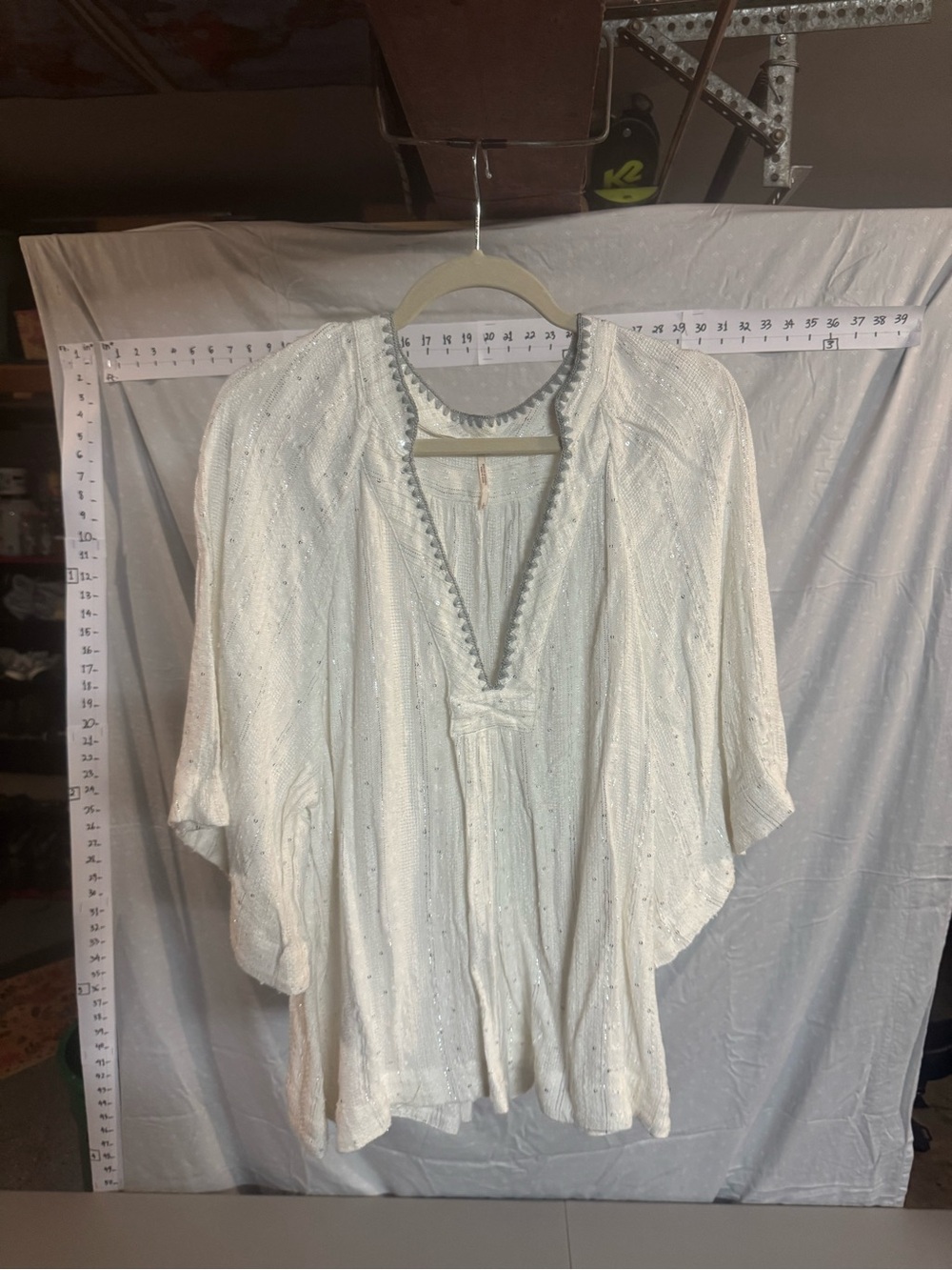 White Embroidered Peasant Top - Boho Style Blouse